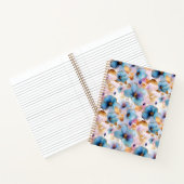 Schöne blaue Blumen Alkohol Tinte in weichen Pasta Notizblock (Innenseite)