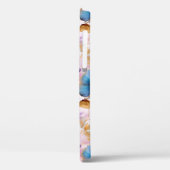 Schöne blaue Blumen Alkohol Tinte Pastel Case-Mate iPhone Hülle (Rückseite / Links)