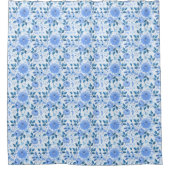 schöne blaue Blumen Design Geschenkmuster für sie Duschvorhang (Vorderseite)