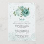 schöne blaue Blumen Grünpflanzen botanisch Begleitkarte (Vorderseite)