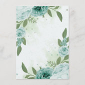 schöne blaue Blumen Grünpflanzen botanisch Begleitkarte (Rückseite)