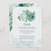 schöne blaue Blumen Grünpflanzen botanisch Begleitkarte (Vorne/Hinten)