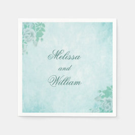 Schöne blaue Blumen Serviette