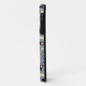 Schöne blaue Blumenpaisley-Spitze Case-Mate iPhone Hülle (Hinten/Links)