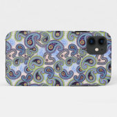 Schöne blaue Blumenpaisley-Spitze Case-Mate iPhone Hülle (Rückseite (Horizontal))