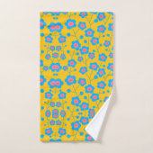 Schöne blaue Blüte Badhandtuch Set (Handtuch)