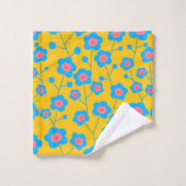 Schöne blaue Blüte Badhandtuch Set (Waschlappen)