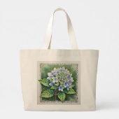 Schöne blaue Blüte Jumbo Stoffbeutel (Rückseite)