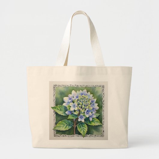 Schöne blaue Blüte Jumbo Stoffbeutel (Vorne)