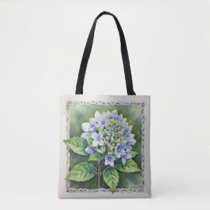 Schöne blaue Blüte Tasche