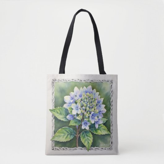 Schöne blaue Blüte Tasche (Vorderseite)
