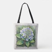 Schöne blaue Blüte Tasche (Rückseite)