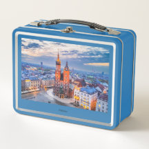 Schöne blaue Box mit Krakau Nacht in Polen.