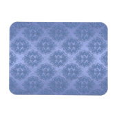 Schöne blaue Damast Magnet (Horizontal)