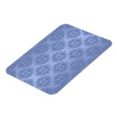 Schöne blaue Damast Magnet (Linke Seite)