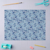 Schöne blaue Damast Seidenpapier (Basteln)