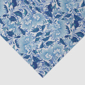Schöne blaue Damast Seidenpapier (Detail)