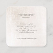 Schöne blaue Flora Lotus Mandala Weißer Marmor Quadratische Visitenkarte (Rückseite)