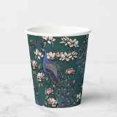 Schöne blaue Friedhöfe & Magnolien Blume Aquamarin Pappbecher (Vorderseite)