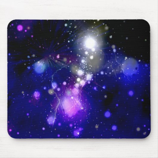 Schöne blaue Galaxie Mousepad (Vorne)