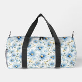 Schöne blaue Gänseblümchen Duffle Bag (Rückseite)