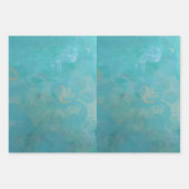 Schöne blaue Geschenkpackung Geschenkpapier Set (Vorderseite 2)