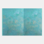 Schöne blaue Geschenkpackung Geschenkpapier Set (Vorderseite)