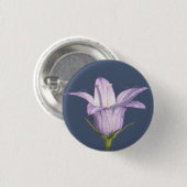 Schöne blaue Glocke-Blume Button (Vorne & Hinten)