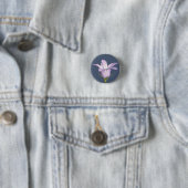 Schöne blaue Glocke-Blume Button (Beispiel)