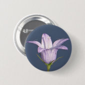 Schöne blaue Glocke-Blume Button (Vorne & Hinten)