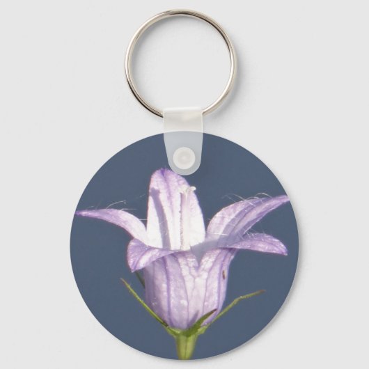 Schöne blaue Glocke-Blume Schlüsselanhänger (Vorderseite)