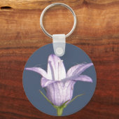 Schöne blaue Glocke-Blume Schlüsselanhänger (Vorderseite)