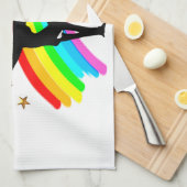 SCHÖNE BLAUE GYMNASTIK IST MEIN LEBENSDESIGN GESCHIRRTUCH (Viertel Falte)