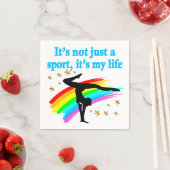 SCHÖNE BLAUE GYMNASTIK IST MEIN LEBENSDESIGN SERVIETTE (Beispiel)