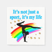 SCHÖNE BLAUE GYMNASTIK IST MEIN LEBENSDESIGN SERVIETTE (Vorderseite)