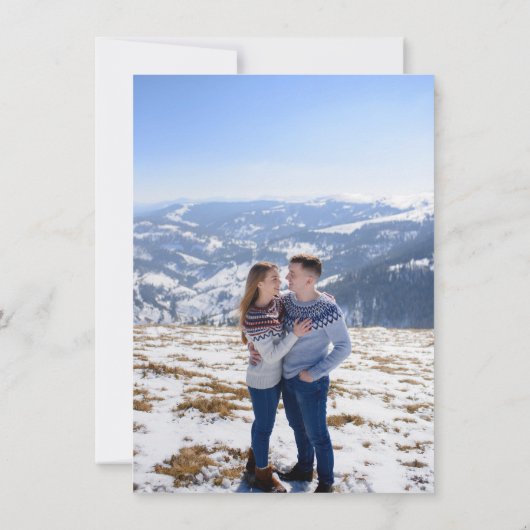 Schöne blaue Hochzeit Save The Date (Rückseite)