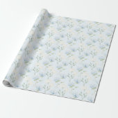 Schöne Blaue Hortensien Blumen Hochzeit Geschenkpapier (Ungerollt)