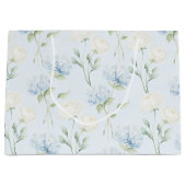 Schöne Blaue Hortensien Blumen Hochzeit Große Geschenktüte (Vorderseite)