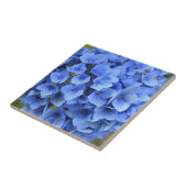 Schöne blaue Hortensienblüte Floral Fliese (Seite)