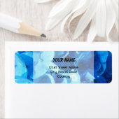 schöne blaue Hydrangea-Blume adressieren Etiketten (Insitu)