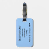 schöne blaue Hydrangea Blume Geschenke. Gepäckanhänger (Rückseite vertikal)