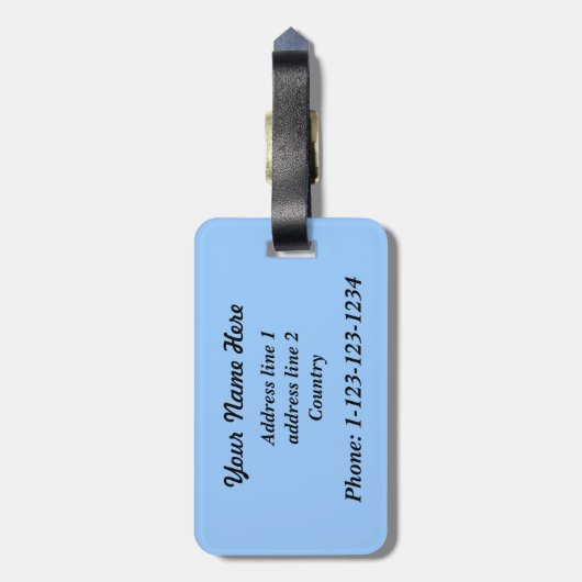 schöne blaue Hydrangea Blume Geschenke. Gepäckanhänger (Rückseite vertikal)