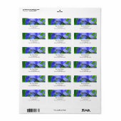 schöne blaue Iris-Blume Adressaufkleber (Vorne)