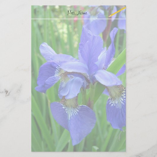 schöne blaue Iris-Blume Briefpapier (Vorderseite)