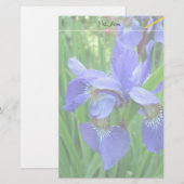 schöne blaue Iris-Blume Briefpapier (Vorne/Hinten)