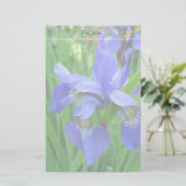 schöne blaue Iris-Blume Briefpapier (Stehend Vorderseite)