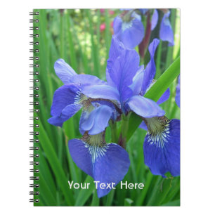 schöne blaue Iris-Blume Notizblock
