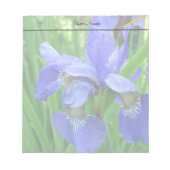 schöne blaue Iris-Blume Notizblock (Vorderseite)