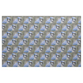 Schöne blaue Jay-Nahaufnahme Stoff (Fat Quarter (45,7 x 55,9 cm))