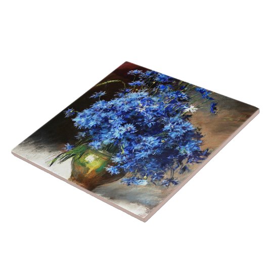 Schöne blaue Kornblumen Fliese (Seite)